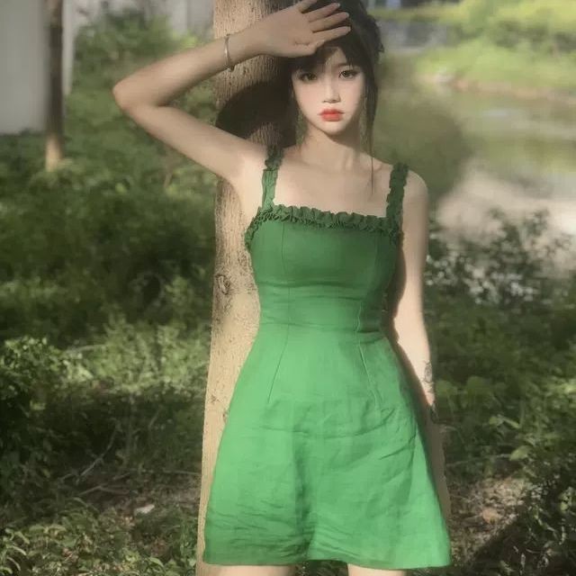Đầm Ren Cổ Vuông Kiểu Retro Thời Trang Mùa Hè 2021 Cho Nữ | BigBuy360 - bigbuy360.vn