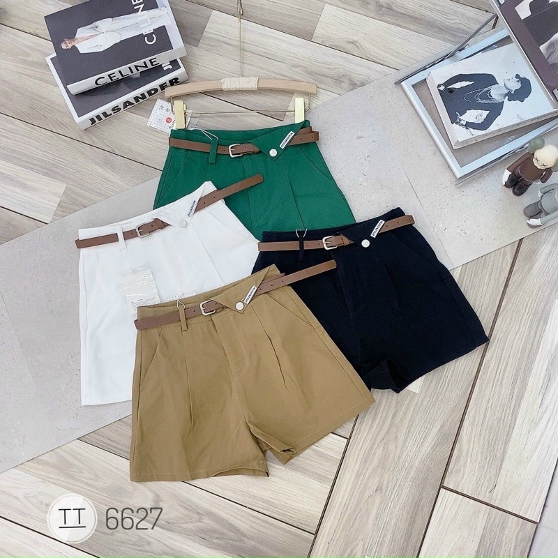Quần Sooc Kèm Đai Cạp chéo có chữ cách điệu - mã 069