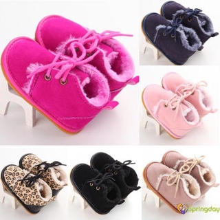 Boots giữ ấm phối lông thú cho trẻ sơ sinh