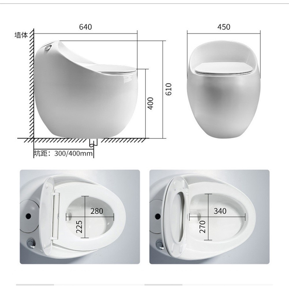 Bồn Cầu Một Khối Hình Trứng Schmidt Nhập Khẩu Cao Cấp, Thiết Kế Hiện Đại Sang Trọng-Hàng Chính Hãng Bảo Hành 5 năm