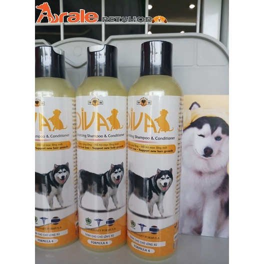 [ Bán chạy ] SỮA TẮM DIVA CHO CHÓ DƯỠNG LÔNG, CHỐNG RỤNG LÔNG 260ML &amp; 400ML