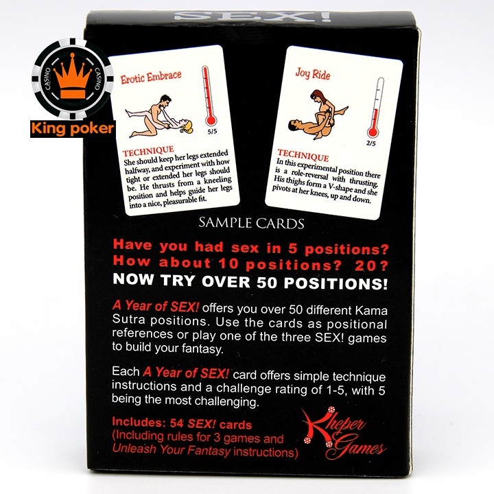 Bộ bài dành cho đôi lứa tương tác phòng the bản tiếng Anh