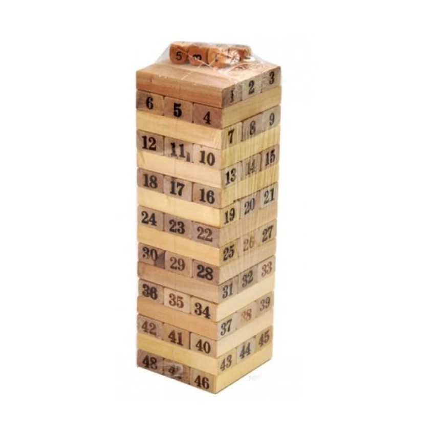 Đồ chơi rút gỗ 54 thanh xây tòa nhà 18 tầng cho bé ( Freeship Toàn Quốc )