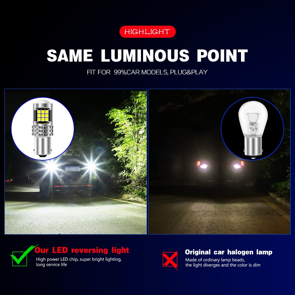 1 Đèn LED 24 Bóng P21W 1156 Ba15s 7440 T20 T15 W16W 3157 T25 Chất Lượng