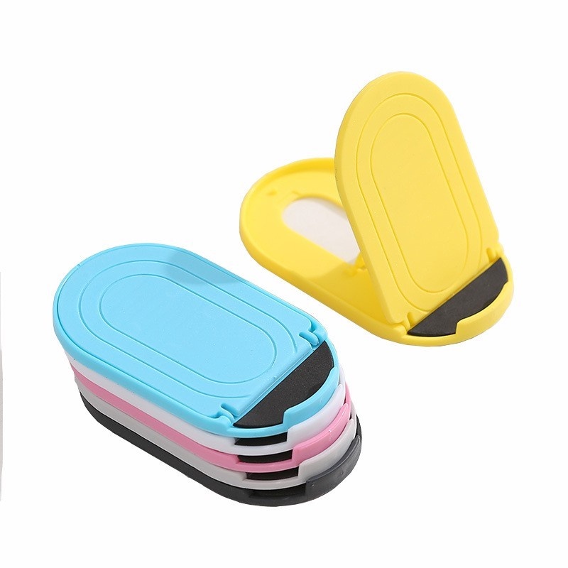 Giá đỡ điện thoại/máy tính bảng bằng nhựa PP mini để bàn có thể gấp gọn cho iPhone &amp; Android