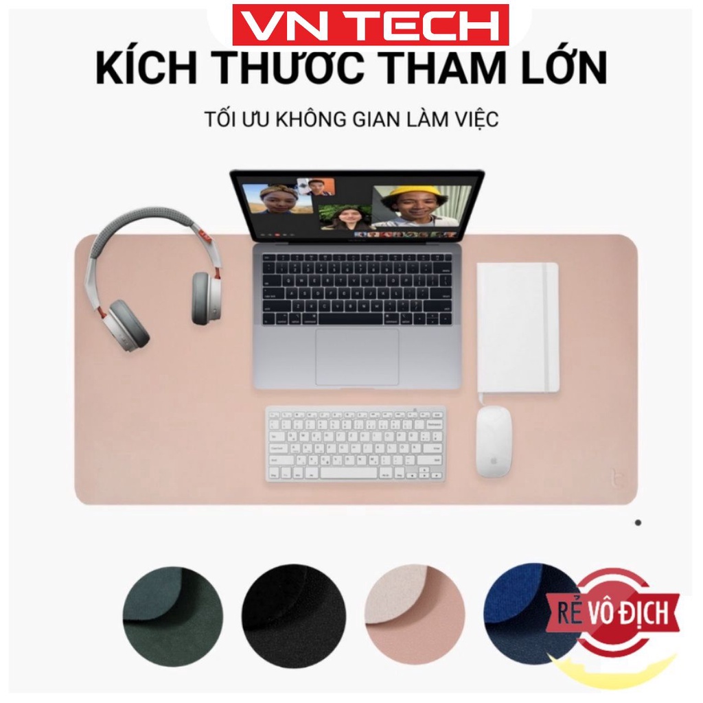 [Size Lớn 120x60]Miếng Lót Bàn Làm Việc DeskPad Da Cỡ Lớn Kiêm Bàn Di Chuột Máy Tính Mouse Pad Chống Nước Cao Cấp