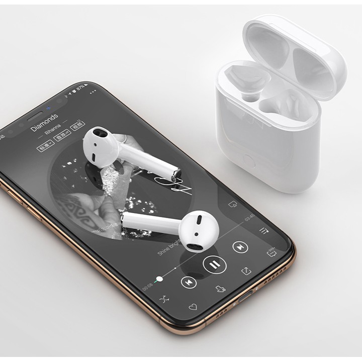 Tai Nghe Chính hãng i12 TWS Cho Phụ Kiện Tai Nghe Bluetooth Airpods Cáp Sạc Iphone Pin Dự Phòng jack 3.5