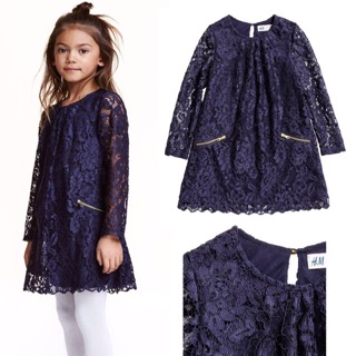 Đầm ren hoa tay dài bé gái H&M