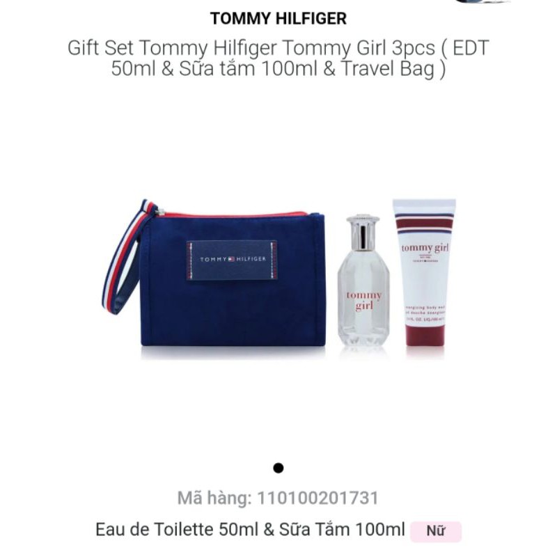 Set nước hoa Tommy Hilfiger Tommy Girl 3pcs ( EDT 50ml & Sữa tắm 100ml & Travel Bag ) | BigBuy360 - bigbuy360.vn