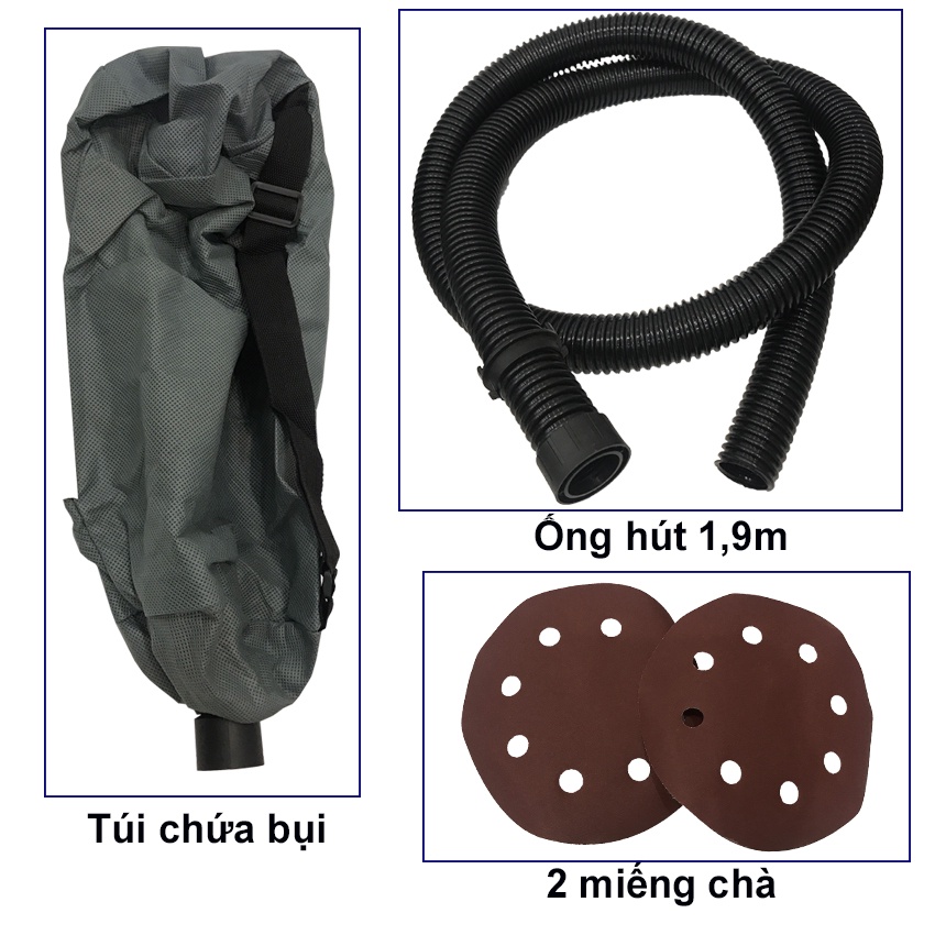 Máy chà tường ETOP công suất 850w đường kính đế chà 180mm tốc độ không tải 800-3000v/p, Bộ đầy đủ phụ kiện ,bảo hành
