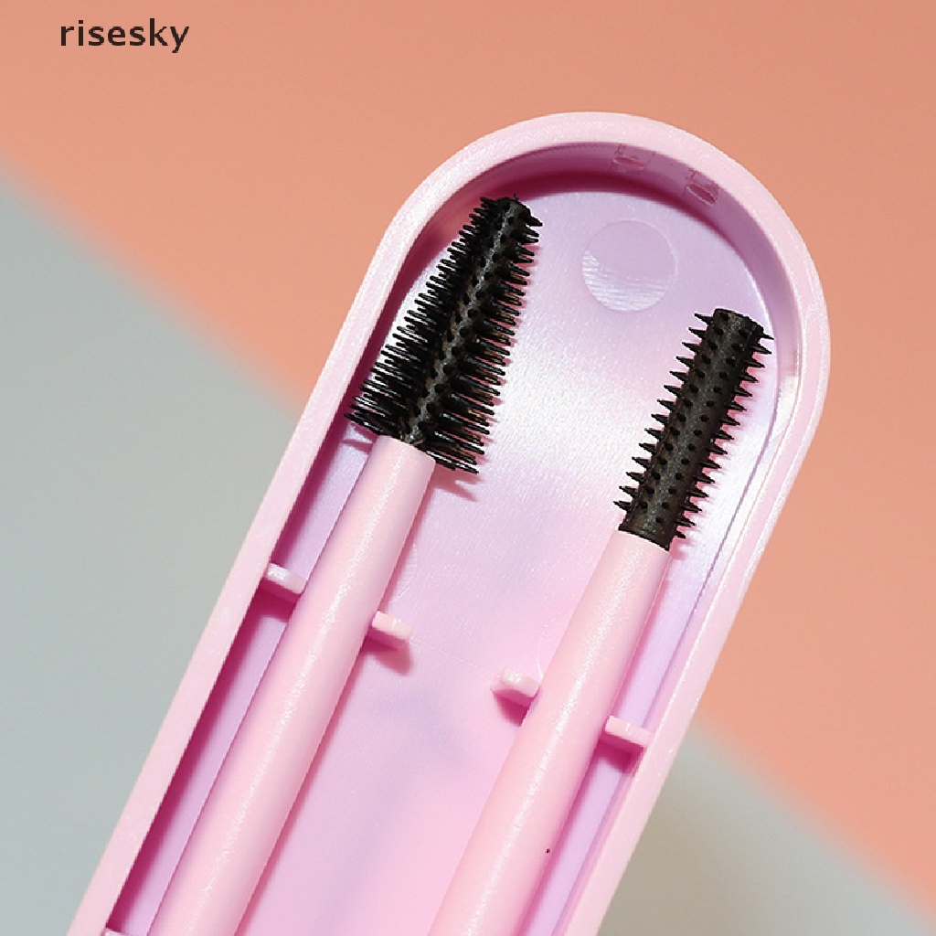 Hộp 2 Cọ Silicone Làm Sạch Mascara Trang Điểm Lông Mi ♨Trên đó