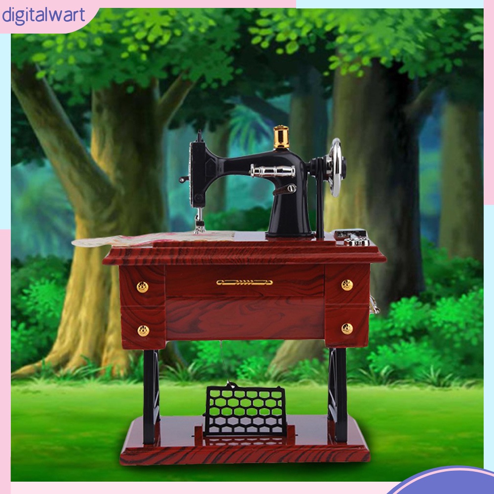 1 Hộp Nhạc Hình Máy May Mini Vintage