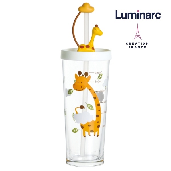 Ly thuỷ tinh đổi màu có nắp Luminarc Lille Scale Giraffe 425ml - LUSCQ3808