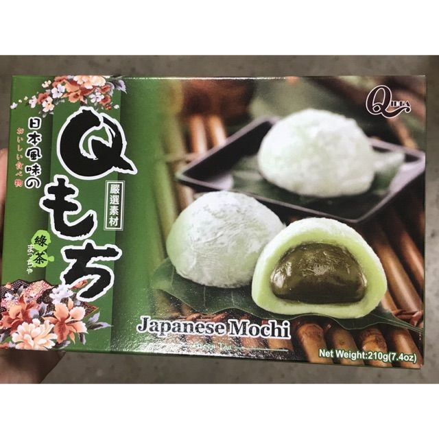 Bánh Mochi Qidea vị trà xanh/mè đen  210gr