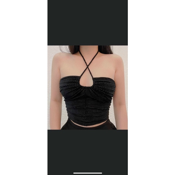 áo yếm luồn dây cổ chất xốp đẹp mềm l