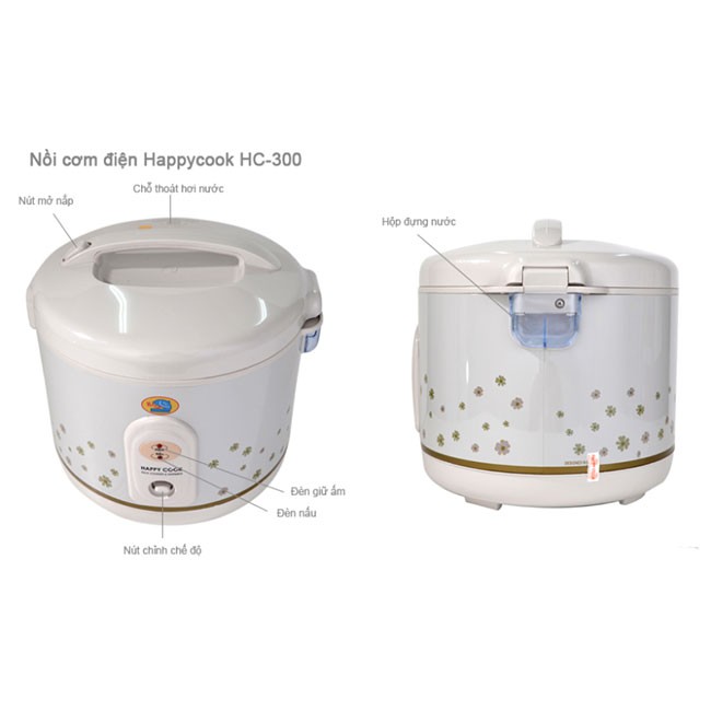 NỒI CƠM ĐIỆN HAPPY COOK HC-300 3.0 LÍT CHÍNH HÃNG | WebRaoVat - webraovat.net.vn