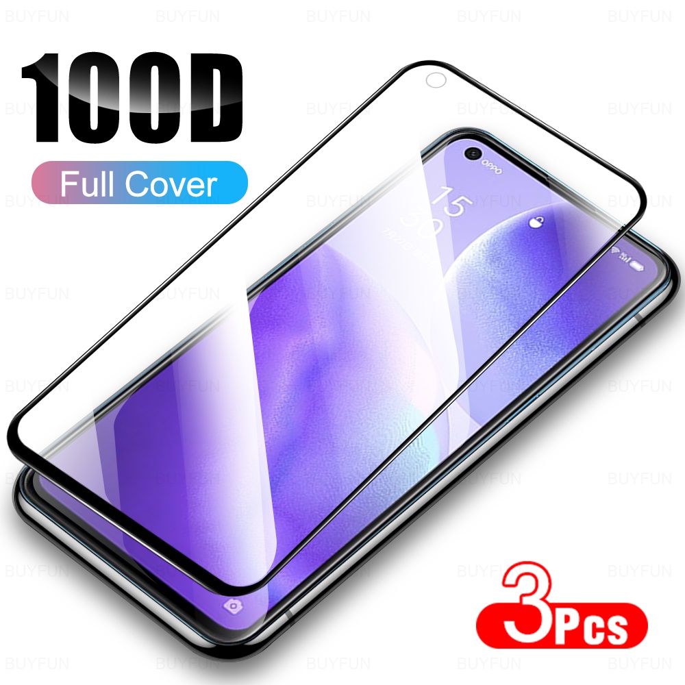 Set 3 kính cường lực bảo vệ màn hình điện thoại Oppo Reno5 Reno4 F Z Lite 5G 4G