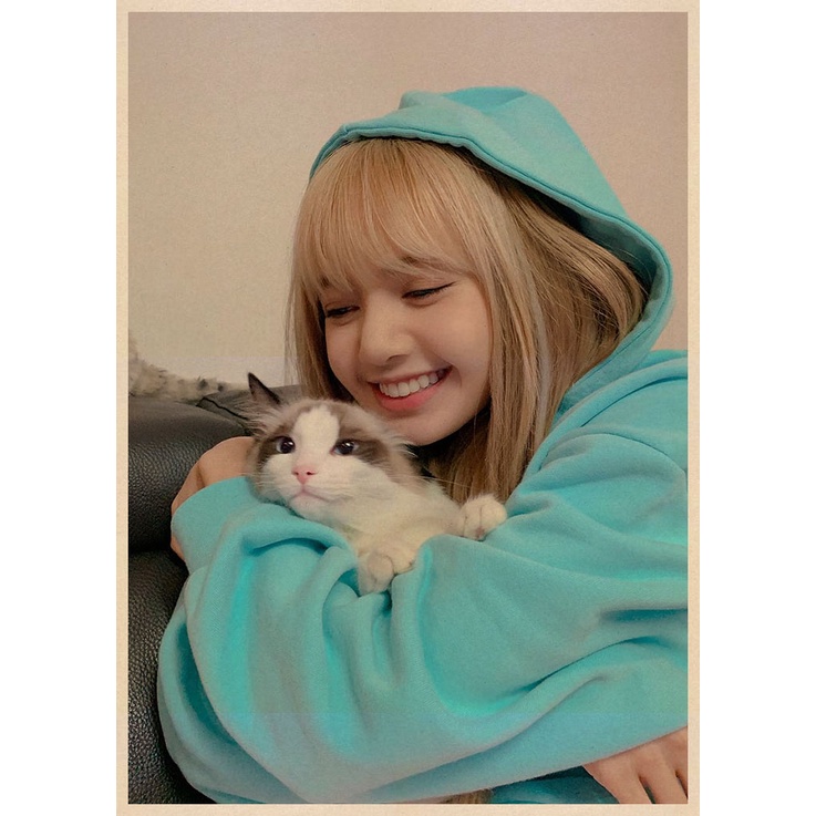 Poster Nhóm Nhạc BLACKPINK Lisa Phong Cách Retro