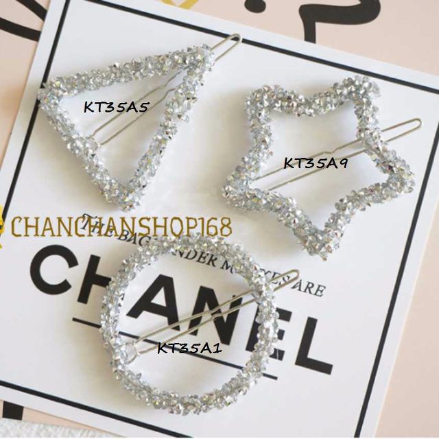 Combo 20 kẹp tóc đính đá siêu xinh cho bạn gái ( còn mỗi sao )
