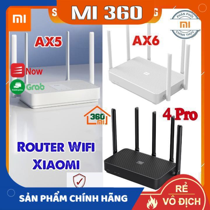 [Mã ELMS4 giảm 7% đơn 500K] Router Wifi 6 Redmi AX5/AX6/ROUTER XIAOMI 4 Pro Chính Hãng