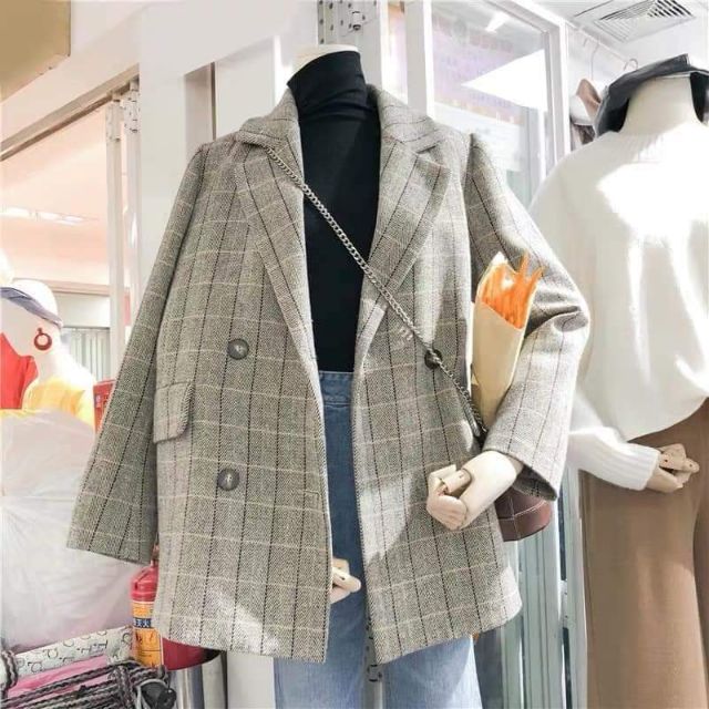 Áo Vest Dạ Kẻ Quảng Châu Cao Cấp