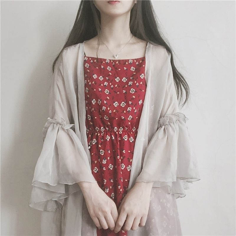 Áo Khoác Cardigan Chiffon Chống Nắng Dáng Rộng Phong Cách Hàn Quốc Thời Trang Mùa Hè Cho Nữ