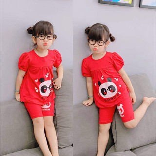Bộ tay phồng Babydoll cho bé gái - Quần áo trẻ em