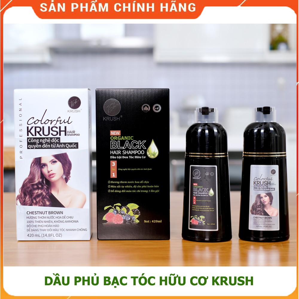 Dầu Gội Thảo Dược Đen Tóc Krush Đến Từ Anh Quốc