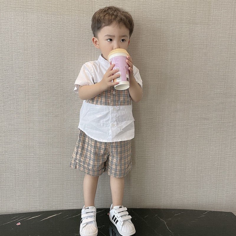 Đồ bộ bé trai và đồ bộ bé gái 8-18kg AM954 - bộ quần áo trẻ em cộc tay cổ trụ TTR252