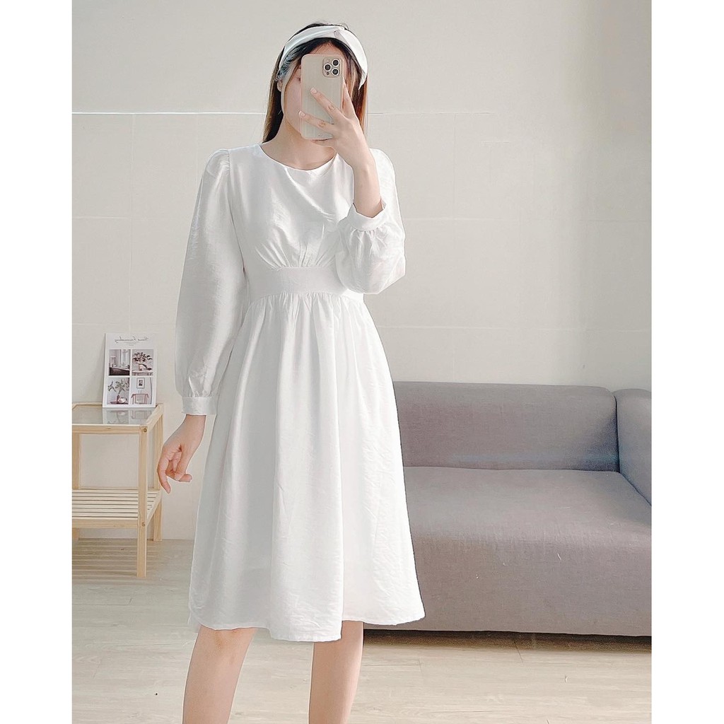 [Mã WAMT1505 giảm 10K đơn 0K] Đầm băng đô tay dài buộc eo | BigBuy360 - bigbuy360.vn