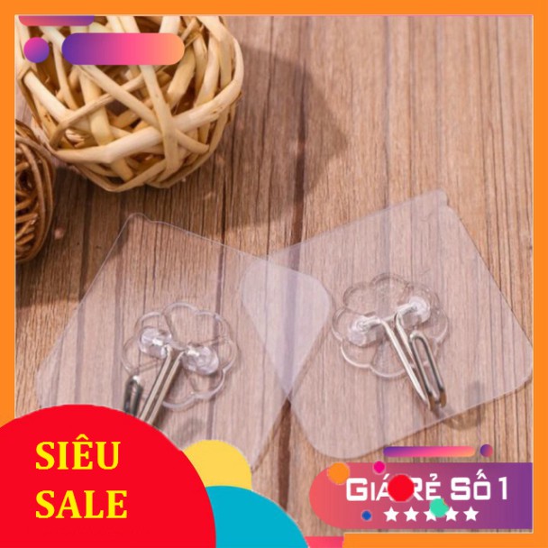 Móc dán tường treo đồ trong suốt chịu lực siêu dính hàng tốt