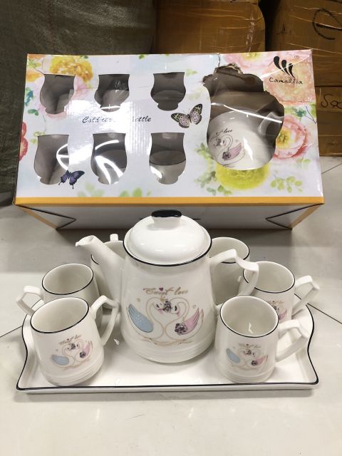 Bộ ấm chén kiểu Hàn Quốc kèm khay | BigBuy360 - bigbuy360.vn