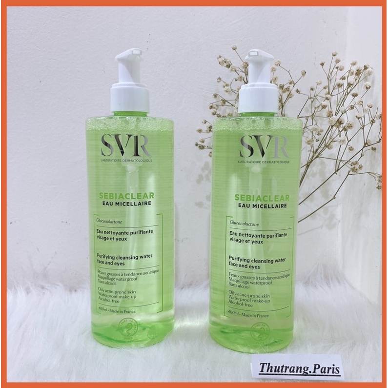 Nước Tẩy Trang SVR SEBIACLEAR Eau Micellaire - Làm Sạch và Giúp Loại Bỏ Dầu Cho Da  400ml