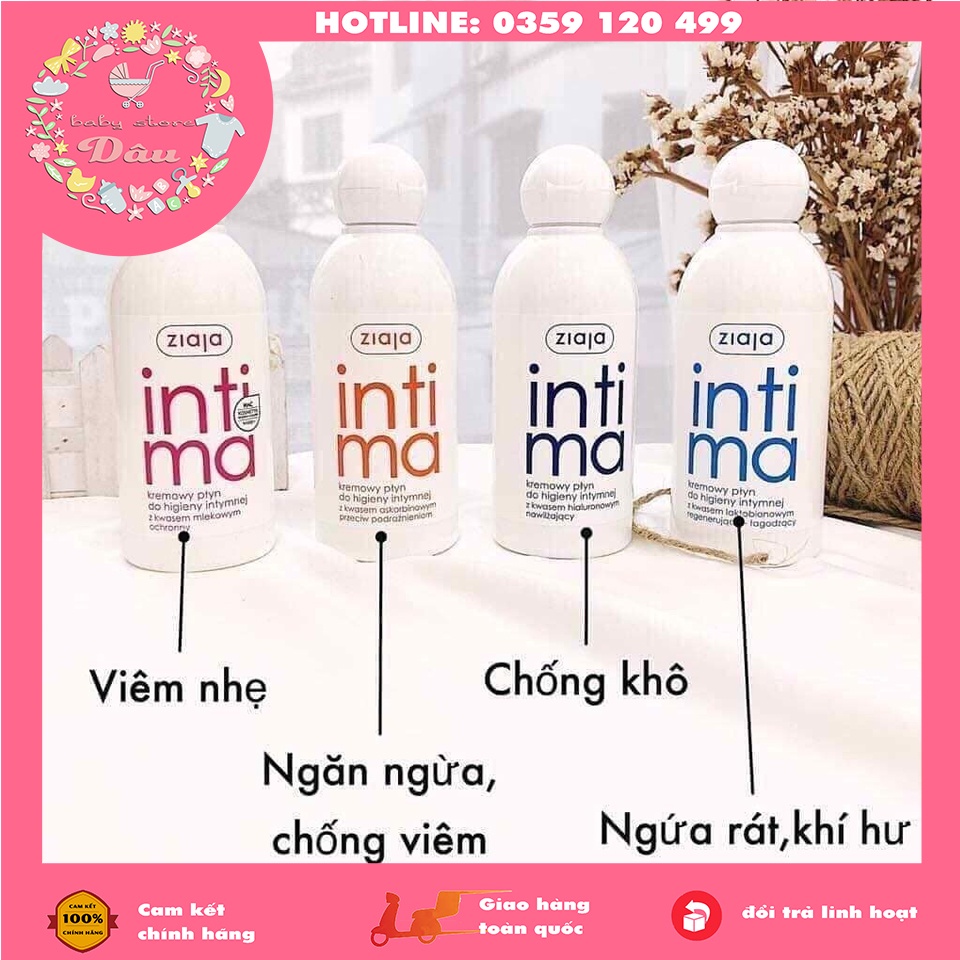 Dung dịch vệ sinh phụ nữ Intima Intima Ziaja - chai 200ml dạng sữa - Ba lan