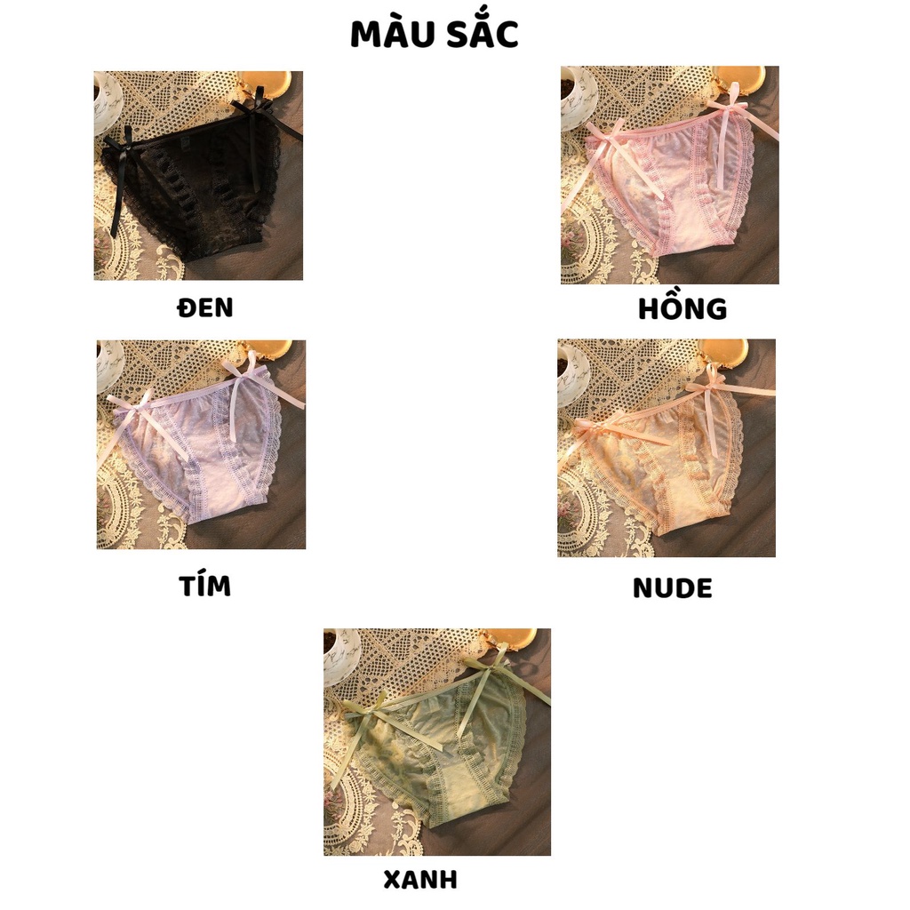 Quần Lót Nữ ❤️FREESHIP❤️ Quần Lót Ren Sexy thiết kế dây buộc thoáng mát MÃ 2266