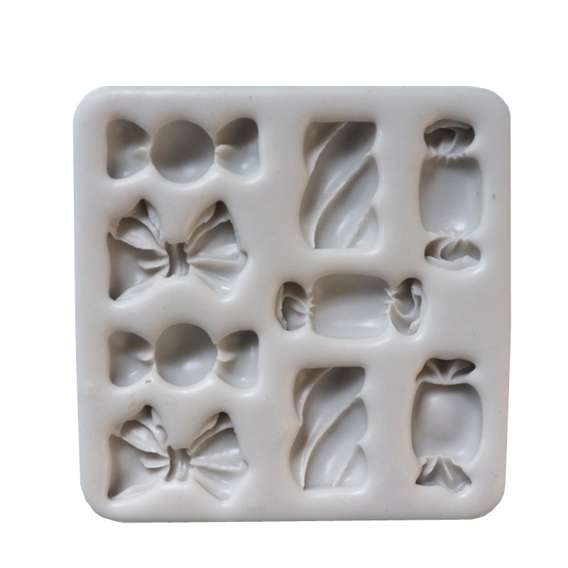 Khuôn Silicone Làm Bánh/Sô Cô La/Kẹo Ngọt Hình Nơ Diy