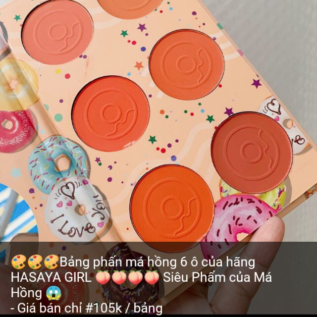 Bảng phấn má hồng 6 ô của hãng HASÂY GỈL