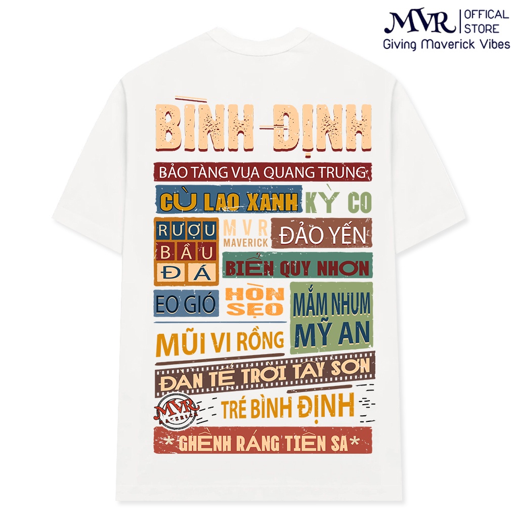 Áo thun Bình Định 2 mặt Unisex phông rộng tay lỡ cotton ao cặp gia đình fact UNDER MVR BB4181