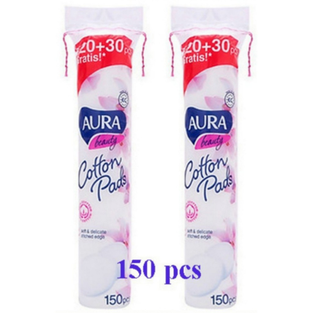 Bông Tẩy Trang Aura 150 Miếng Cotton Beauty Cotton Pads