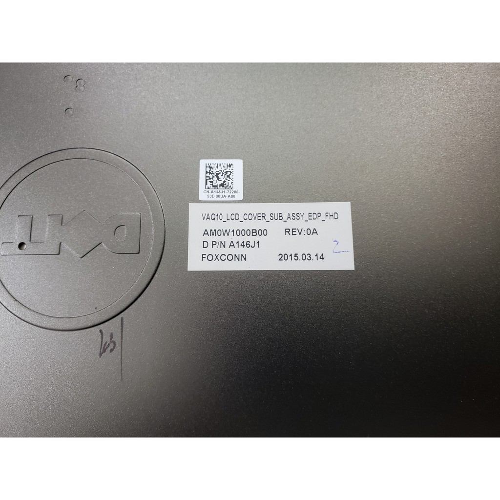 Mặt A Dell Precision M4800 cho màn hình FHD LED mỏng,Dell Precision M4800 15.6" LCD Back Cover EDP_FHD AM0W1000500
