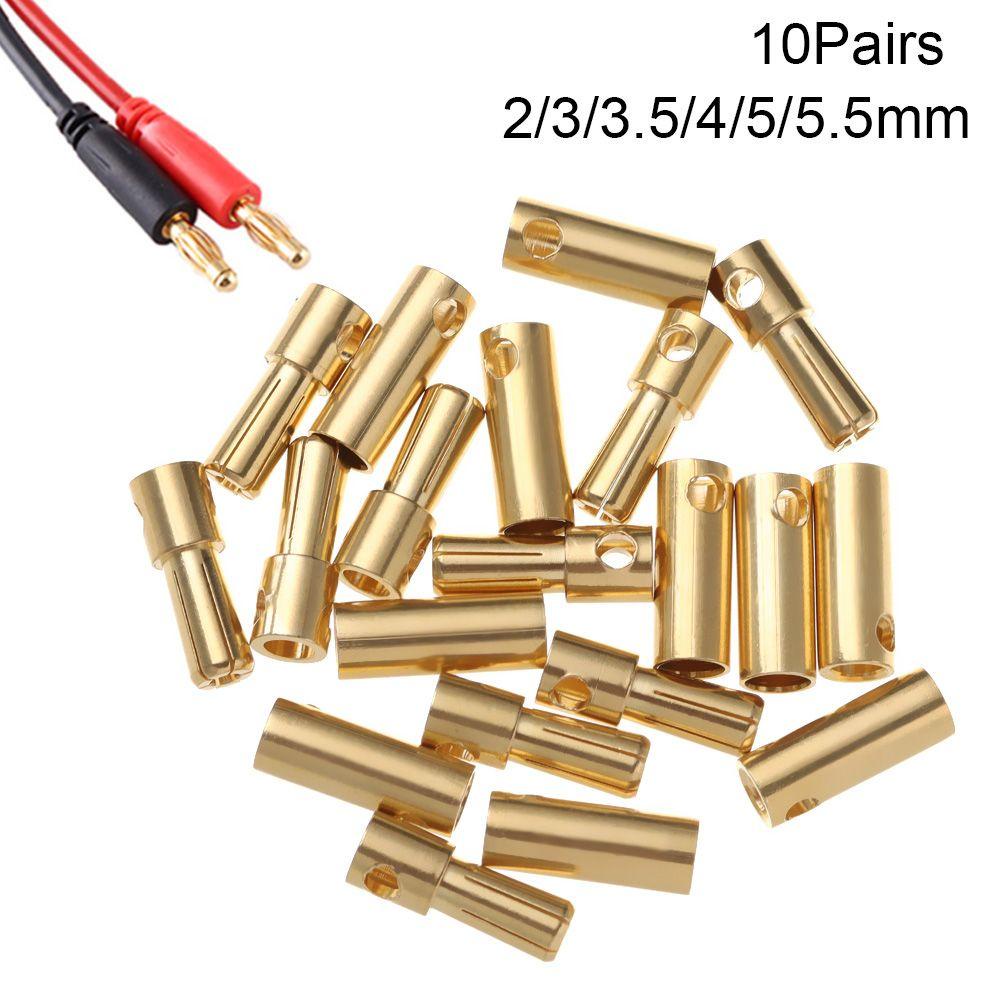 Set 10 Cặp Đầu Cắm Bắp Chuối 2 / 3 / 3.5 / 4 / 5 / 5.5mm Chuyên Dụng|Hộp Kèn Trumpet Phích Cắm