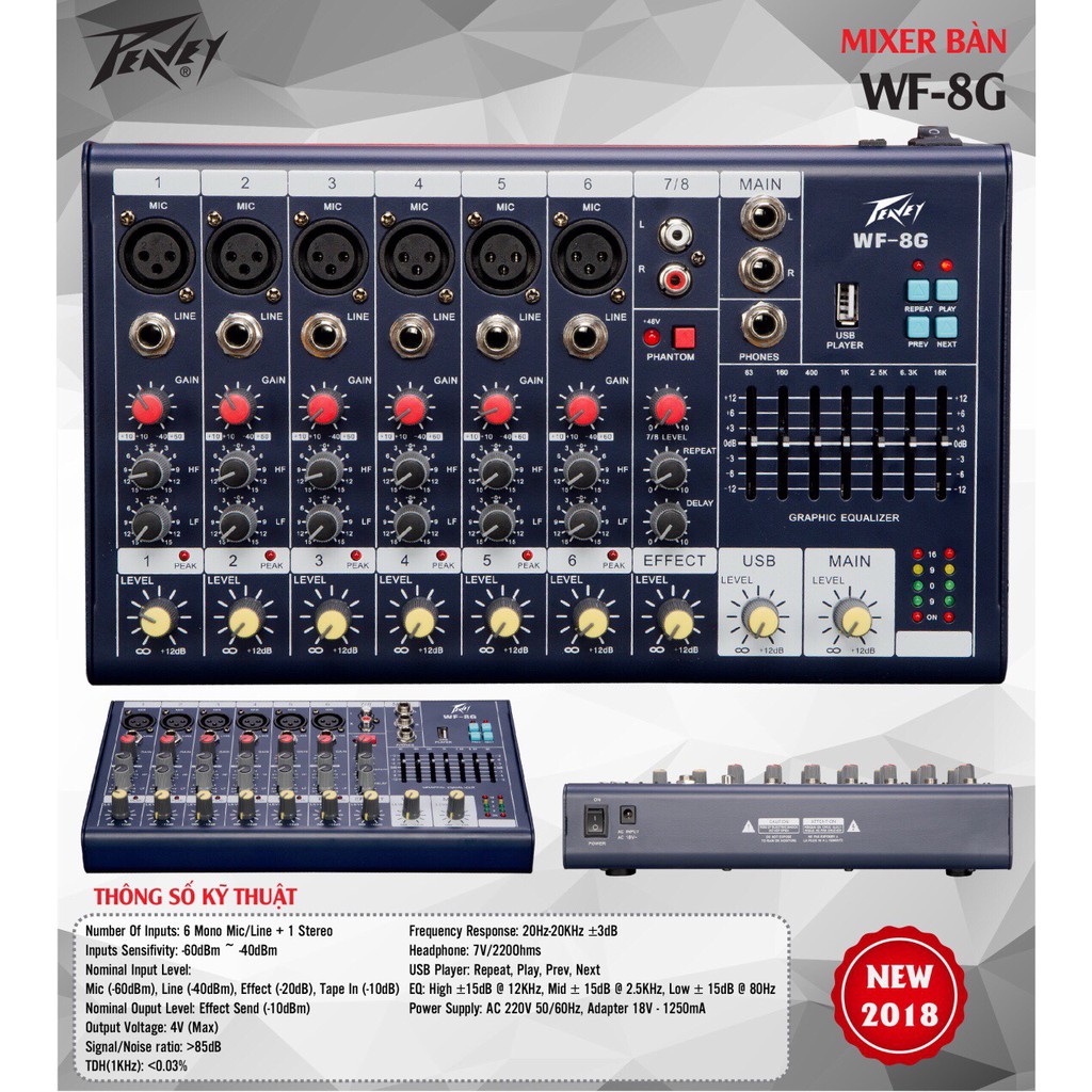 Mixer bàn WF-8G