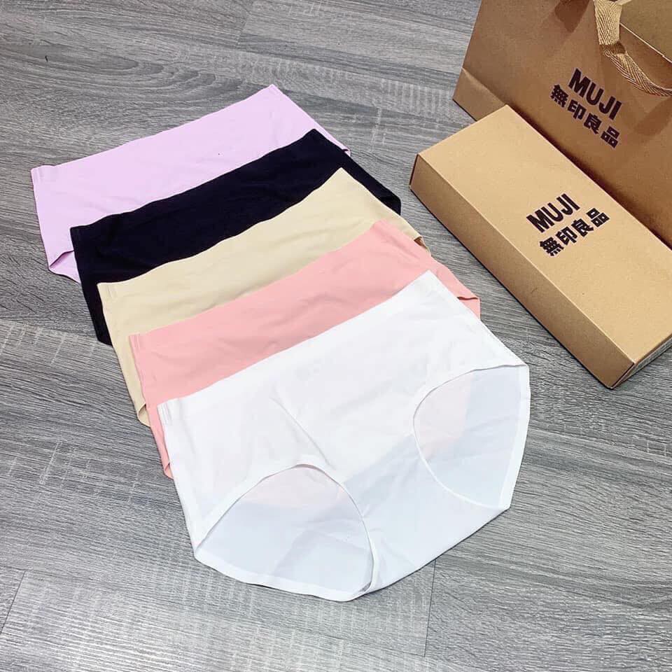 Quần lót nữ su trơn 👙𝐂𝐎𝐌𝐁𝐎 𝟓 𝐐𝐔𝐀̂̀𝐍 👙 Chip Muji đúc trơn XUẤT NHẬT