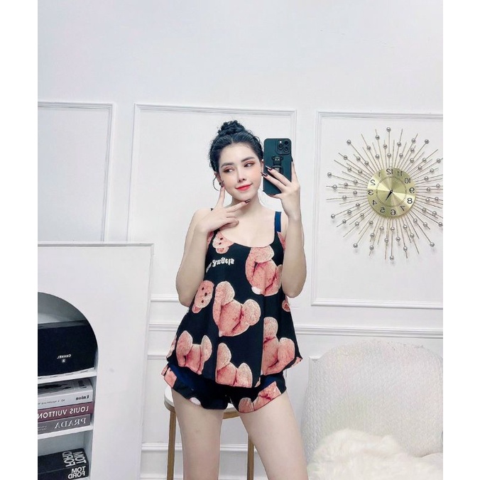 ĐỒ BỘ NỮ  MẶC NHÀ NHÚN EO NHIỀU HÌNH