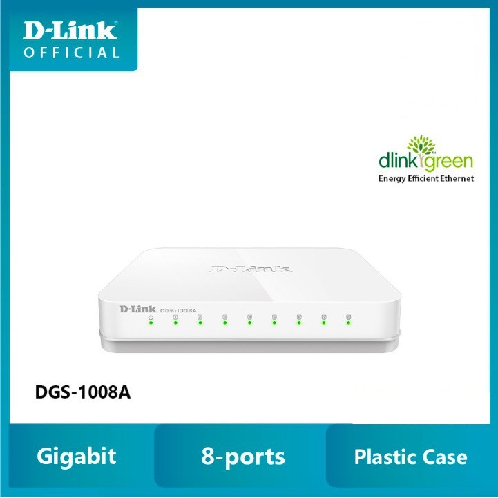 D-Link gigabit 8 cổng Bộ chia tín hiệu Switch RJ45 10 100 1000Mbps thumbnail