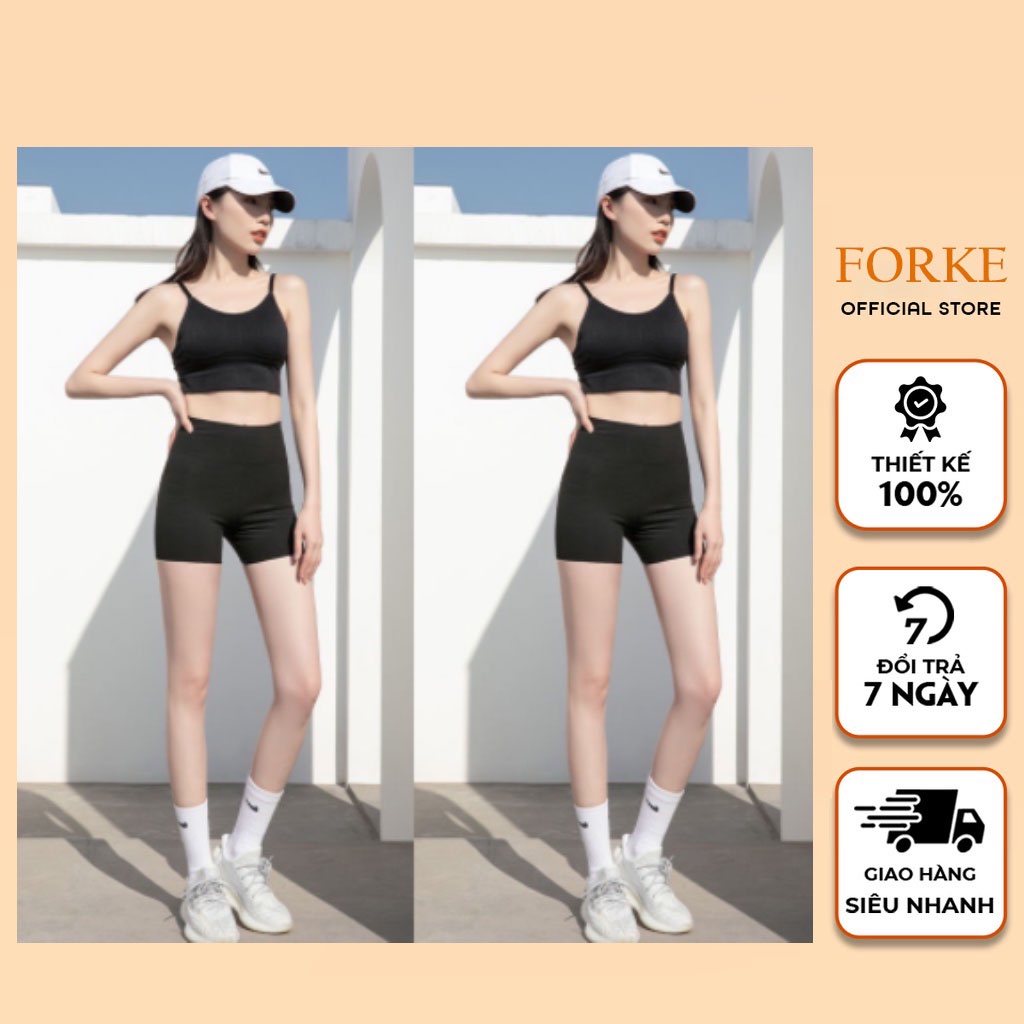 Quần Legging Đùi Dáng Thể Thao Mùa Hè,Quần Short Nữ Body Tập Gym Dáng Ngắn