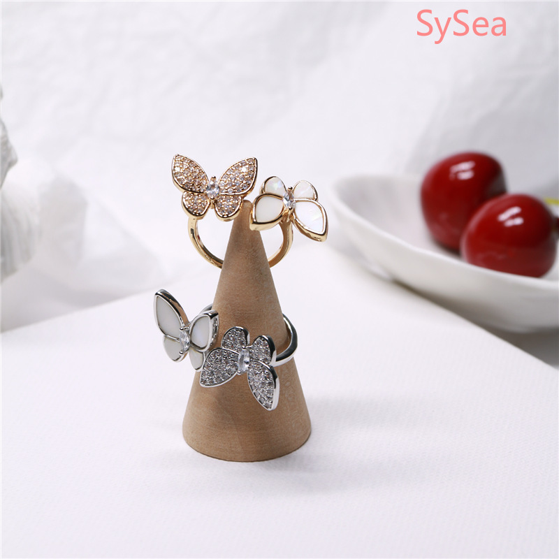 Nhẫn Hở Hình Bướm Đính Đá Zircon Thời Trang Cho Nữ