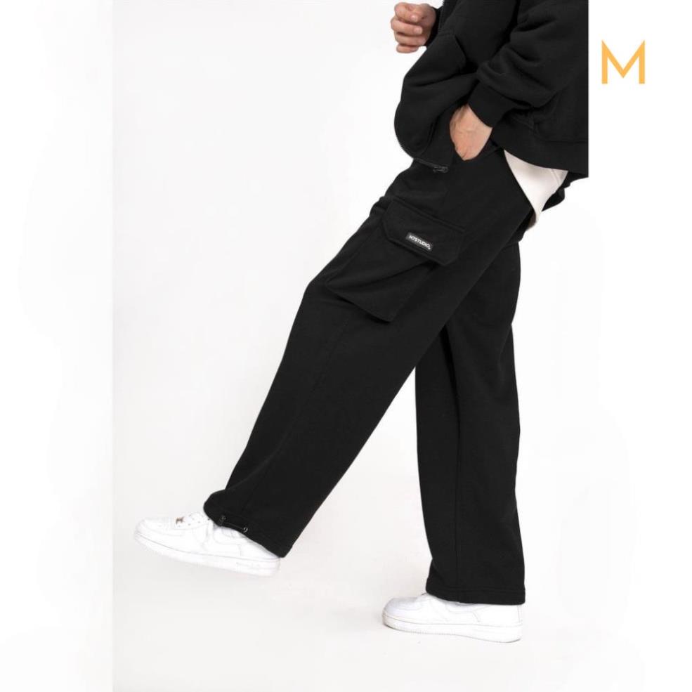 Quần ống rộng túi hộp N7 jogger bó chun basic nam nữ form rộng Local Brand P02 A6
