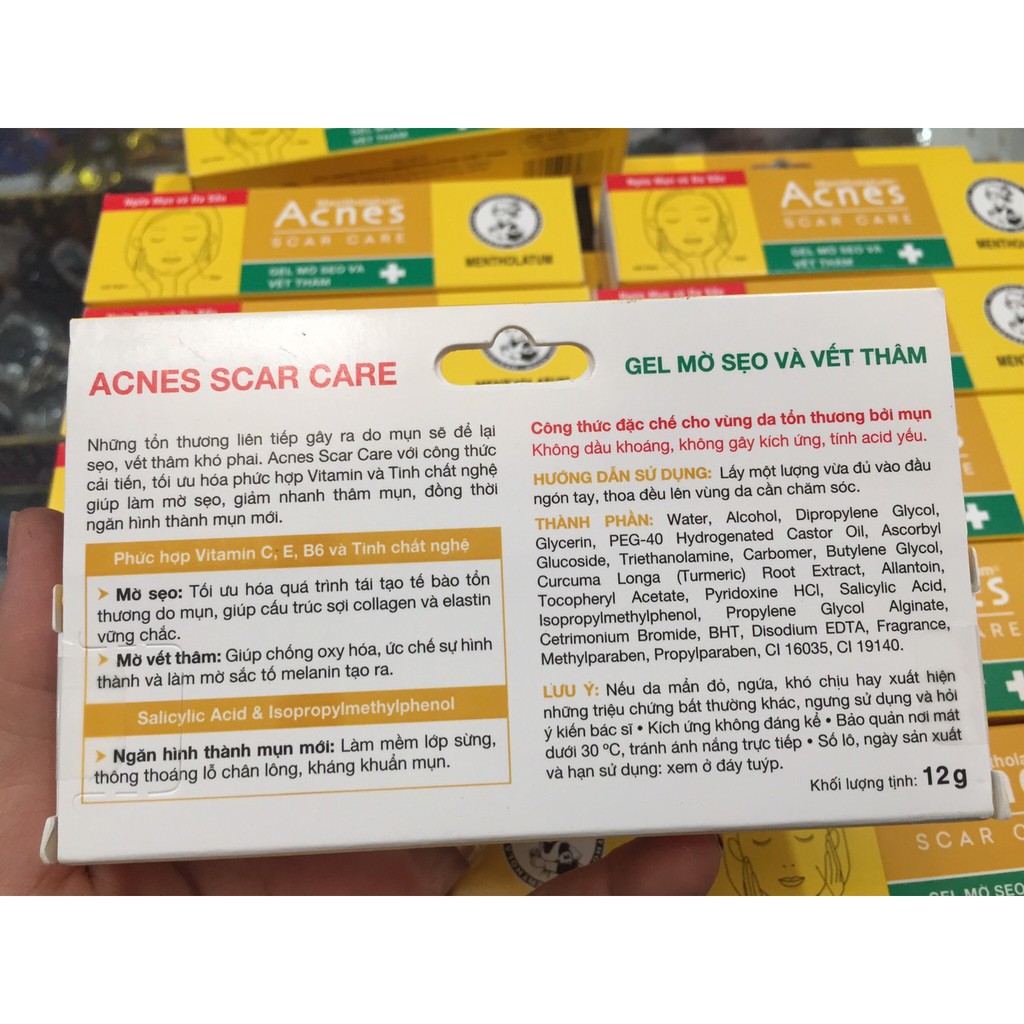Acnes Scar Care – Gel mờ vết thâm và liền sẹo 12g