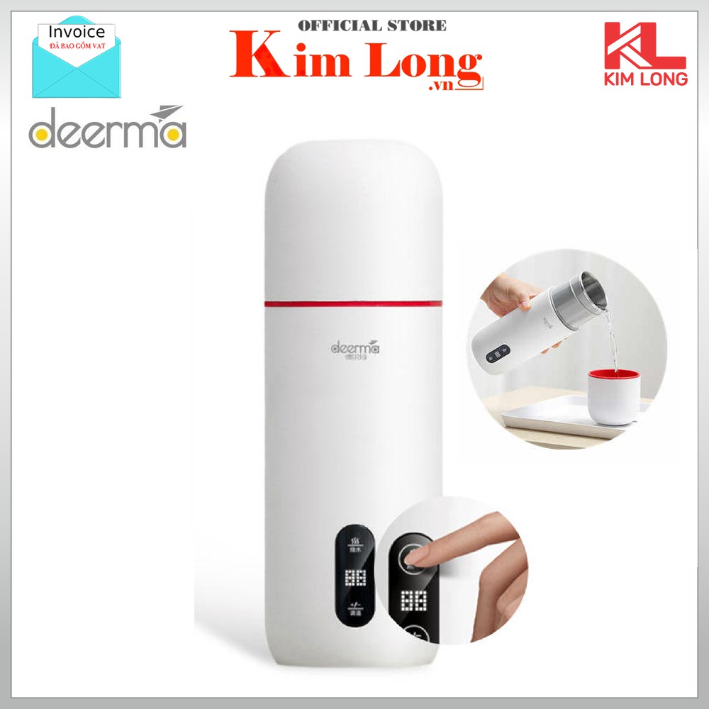 [Mã 157ELSALE hoàn 7% đơn 300K] Bình đun siêu tốc Deerma DR035 350ml 300W - Hàng chính hãng